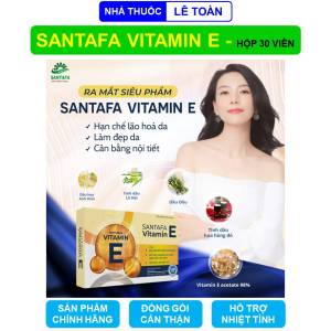 Santafa vitamin e hộp 30 viên uống hỗ trợ đẹp da hạn chế lão hóa