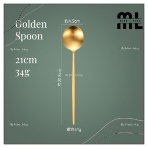 Mins Living Stainless Steel Cutlery Set Thickened Gold Silver Fork Spoon Knife Luxury Tableware Silverware Sudu Garfu