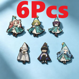 Coco Witch Hat Atelier Anime Brooches Six Pieces Cute Apprentice Enamel Badges Cape Dressmaker Birthday Christmas Stocking Stuffers Gift Fans