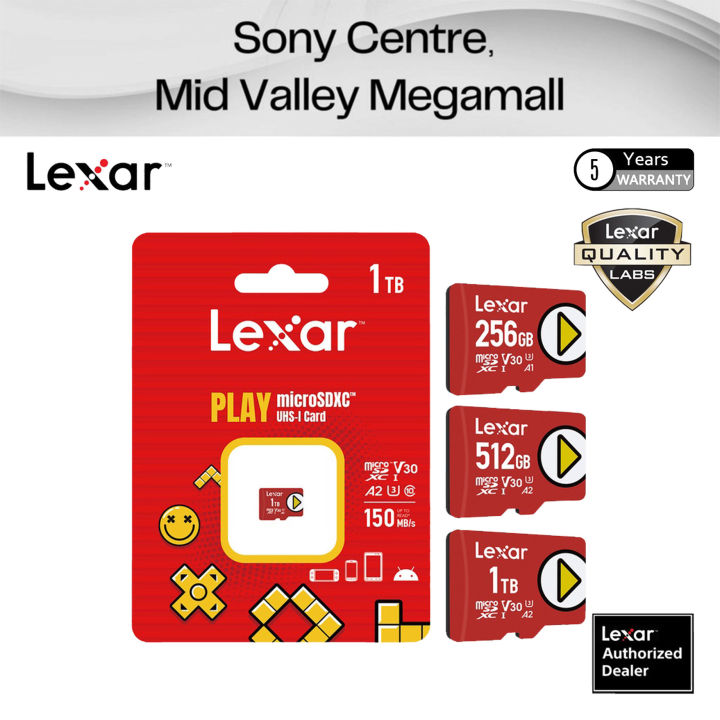 Lexar PLAY 256GB / 512GB / 1TB microSDXC™ UHSI Card Lazada