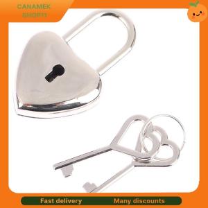 ❣️❣️❣️ 1Set Heart Shape Padlock Mini Luggage Hardware Locks With Key Lock For Travel Wedding Jewelry Box Diary Book Suitcase