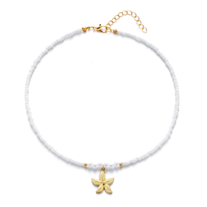 Adjustable Bohemian Starfish Necklace Pearls Bead Designs 4 Styles for Women’s Casual and Evening Outfits