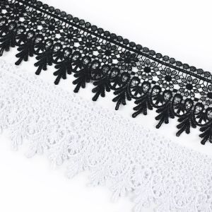 1Yard 9cm Ployester Lace Border Trim Ribbon Sewing Garment Bridal Applique Dress Decor Accessories