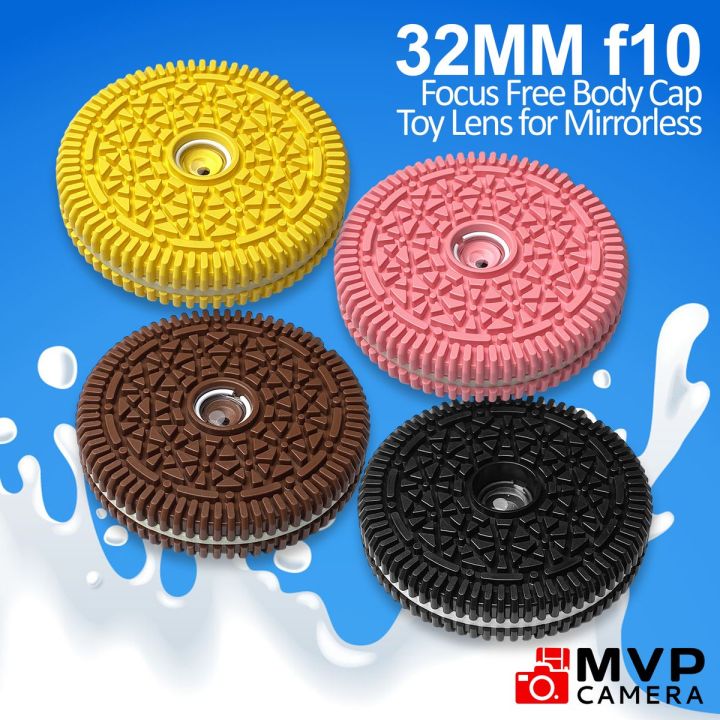 GENERIC 32mm f10 Pancake Lens Focus Free Oreo Lens Body Cap Fuji FX ...