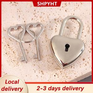 [COD] SHPYHT Local delivery Ship within 24 hours 1Set Heart Shape Padlock Mini Luggage Hardware Locks With Key Lock For Travel Wedding Jewelry Box Diary Book Suitcase