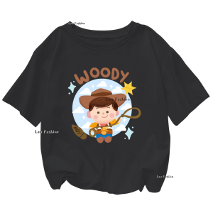 Lau fashion - Baju Kaos Oversize WOODY Disney Karakter Wanita Kekinian Bisa Cod Combed