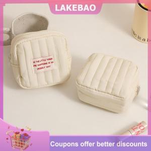 【LAKEBAO】 Nhỏ của phụ nữ Túi mỹ phẩm cho trang điểm đóng gói Cubes Du Lịch tổ chức yếu tố cần thiết cáp bộ sạc Pouch lưu trữ nhà vệ sinh túi phụ nữ