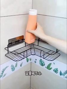 Kệ Góc Sắt Dán Tường Nhà Tắm Nhà Bếp Thiết Kế Thông Minh Tặng Kèm Móc Dán Phukienprocare