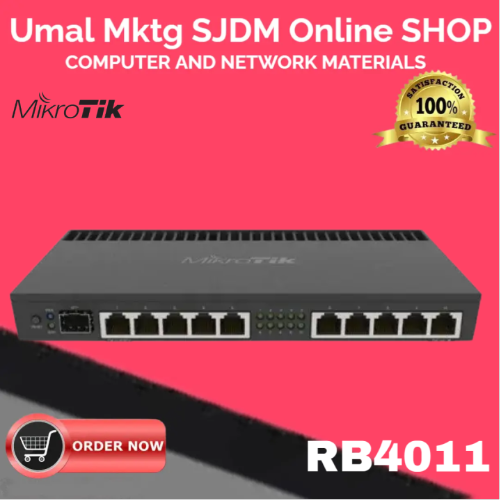 MIKROTIK RB4011 RouterBoard RouterOS L5 1U Rackmount 10-Port Gigabit Router (RB4011iGS RM)
