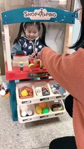 Childrens Play House Toy Mall Supermarket Shopping Cart Multi-Function Cashier Card Machine Store