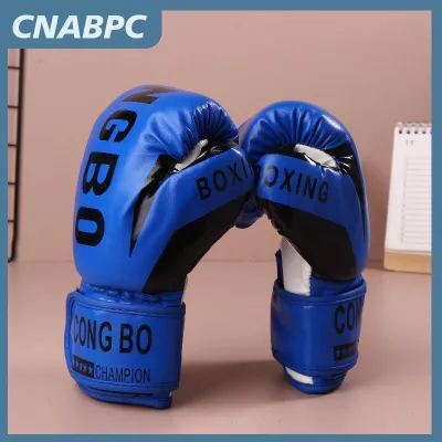 CNABPC Kids 6oz Professional Boxing Training Sparring Gloves PU Leather Kids Breathable Muay Thai Punching Karate Training Gloves