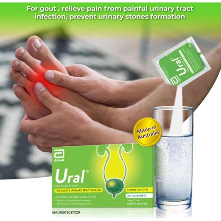 Ural Effervescent Granules For Gout & Urinary Tract Health 28'sX4g ...