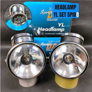 Headlamp Lampu depan YL set spidometer bulat( set batok besi+speedo bulat HM) batok lampu YL press Sports Day