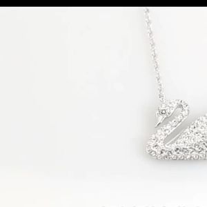 Swarovski White Swan Necklace in Sterling Silver and Pearls - Luxurious Christmas Gift for Women