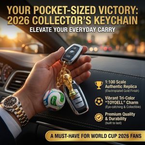 2026 World Cup Trophy Keychain Souvenir Gift - Collectible Football Fan Memorabilia