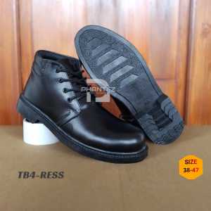 Sepatu Pria PDH Formal Tali Ressleting Hitam Dop Dinas Harian Kerja Security Dishub ASN