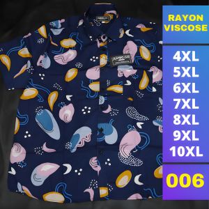 Kemeja pria jumbo motif lengan pendek Bigsize