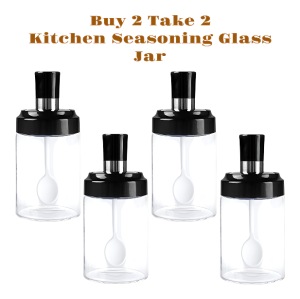 IFUN Spice Jar Set Spice Racks Salt Container Glass Seasoning Jars Box Set Salt Container With Lid