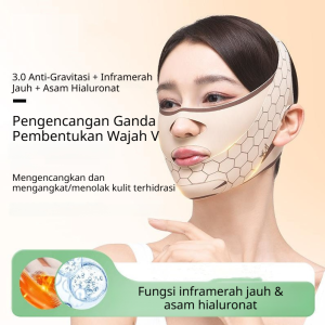 Masker V Shape Wajah dengan Elastisitas dan Pernafasan Masker Tidur untuk Mengencangkan Dagu dan Wajah Mengurangi Kerutan