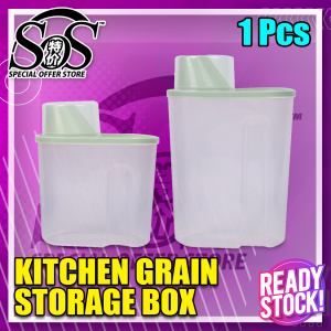 Multipurpose Food Dispenser With Cup Cereal Grain Rice Storage Container Bekas Simpanan Makanan