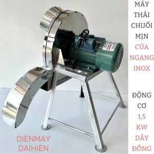 Máy Cắt Chuối INOX Cửa Ngang - Máy thá¡ Chuối INOX Siêu Mịn - thá¡ Nguyên Cây - Băm Cỏ Voi. Tiện Lợi. Động Cơ 15kW Đồng