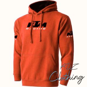 Jaket Hoodie Jumper KTM Bahan Kain Flecee Warna Orange