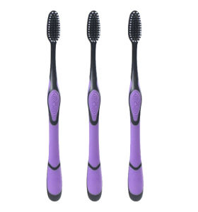 【3 ชิ้น】แปรงสีฟัน แปรงสีฟันชาร์โคลสไตล์เกาหลีสําหรับผู้ใหญ่ แปรงสีฟันถ่านไม้ไผ่ขนนุ่ม (toothbrush）แปรงสีฟันผู้ใหญ่ขนแปรงนุ่มพิเศษ Soft & Slim