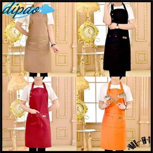 【dipao】 Canvas Polyester Pocket Apron Butcher Crafts Baking Chefs Kitchen Cooking BBQ
