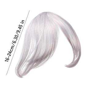 Synthesis Wig Middle-Part Bangs Hair Extensions Clips In Forehead Natural Seamless French Oblique Bangs Eight-Character Bangs