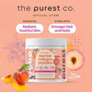 Purest Co Marine Collagen Peptides - Peach 30svg (Skin Hair & Nail Vitality)