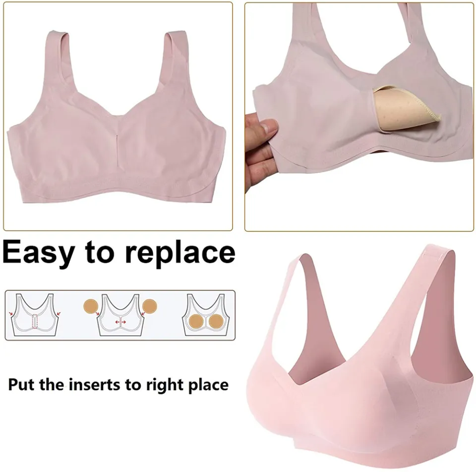 3 Pairs (6 Pieces ) Comfortable Womens Removable Smart Cups Bra