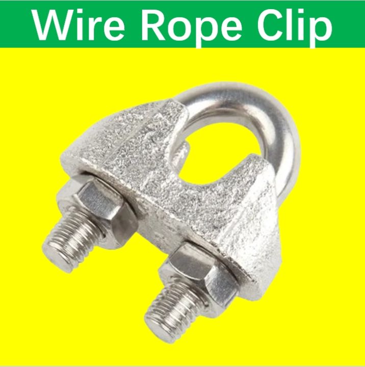 Chain Wire Rope Clips Maco 100pcs 3-5mm Galvanized Steel Wire Rope Clip Regular For Wire Rope ...