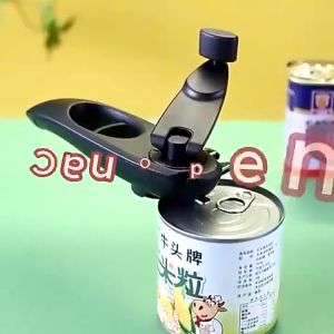8-in-1 Stainless Steel Kitchen Multi-Functional Can Opener - High-quality rust-proof durable and portable manual can opener with smooth edges suitable for outdoor camping Also a great gift for elders
