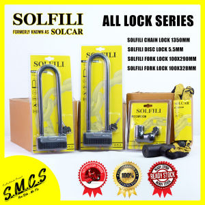 SOLFILI Solcar FORK LOCK/CHAIN LOCK/DISC LOCK/SECURITY lOCK (100% ORIGINAL) Pintu/Lock Motosikal/Lock Bicycle/Lock Motor