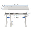 Home Office Desk Base Adjustable Height Carbon Steel Frame - DIY Build-in Desktop Support. 
