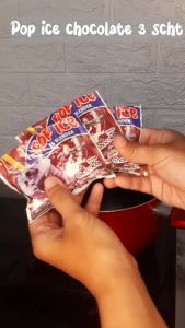 Pop ice es Blender minuman serbuk rasa buah-buahan kemasan 23g-25g.
