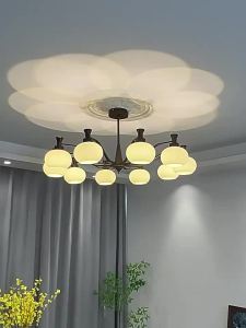 SXH Mid-century modern living room chandelier American retro style elegant main light fixture 2025 New persimmon-shaped lighting fixtures – a complete set for your entire home
