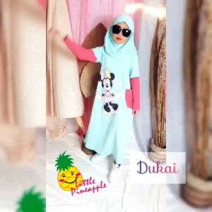 Little Pineapple Gamis Dress Minni Hijab Anak 4-9Y