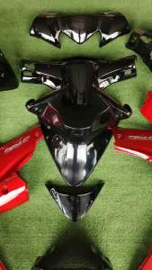 ชุดสี เวฟ110 ไอ ตัวเก่ าปี(2009) สี ดำ/แดงแก้ว2k มี13ชิ้น