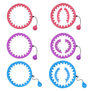 Homempire Smart Hula Hoop 24-36 Knots Fitness Detachable Weighted Massage Lose Weight Sports Yoga Circle Anti-drop Waist Trainer Hoop Body Building