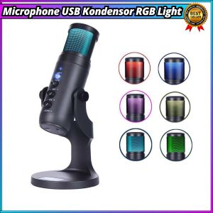 COD LEORY Microphone Condenser USB Mikrofon Kondensor RGB Light - JD-950 / mikrofon youtuber vlog suara jernih lampu RGB warna warni menarik keren klasik tren viral konten karaoke rekaman podcast paling di cari menangkap suara bising live streaming bagus