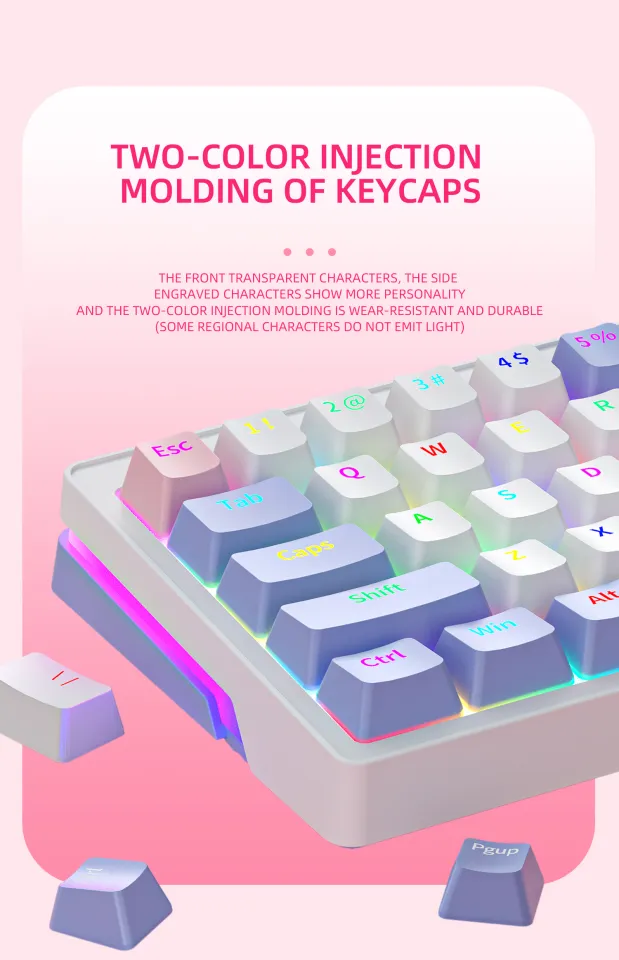 ZIFRIEND ZA63 PRO 63 Keys Mechanical Keyboard Wired & Wireless 3