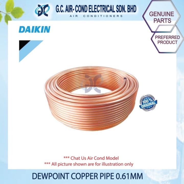 (GENUINE PARTS) DEWPOINT Copper Tube Aircond Piping 0.61mm /50 feet per