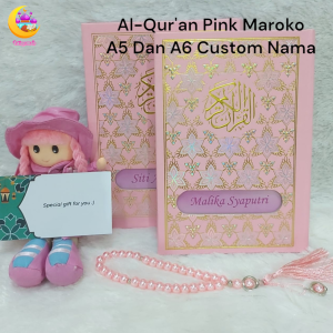 Al-Quran A5 Hologram Free Tasbih Mutiara Custom Nama Al-Quran Emas / Hologram / Maroko - Istiqomah