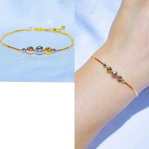Gelang SERUT emas asli kadar 700 70 16k merica boba full mix 3 warna rantai tangan