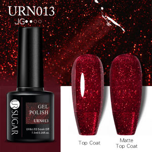 UR SUGAR 7.5ml Black White Red Glitter Color Gel Polish Matte Gel Semi Permanent UV LED Lamp Nail Art Gel Base Matte Top Coat