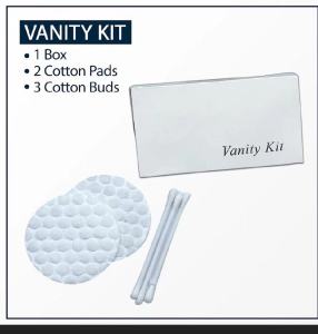 Hotel homestay high-end disposable care package Vanity kit cotton buds and cotton pads BOXED(30 pcs ) ( 60 pcs)