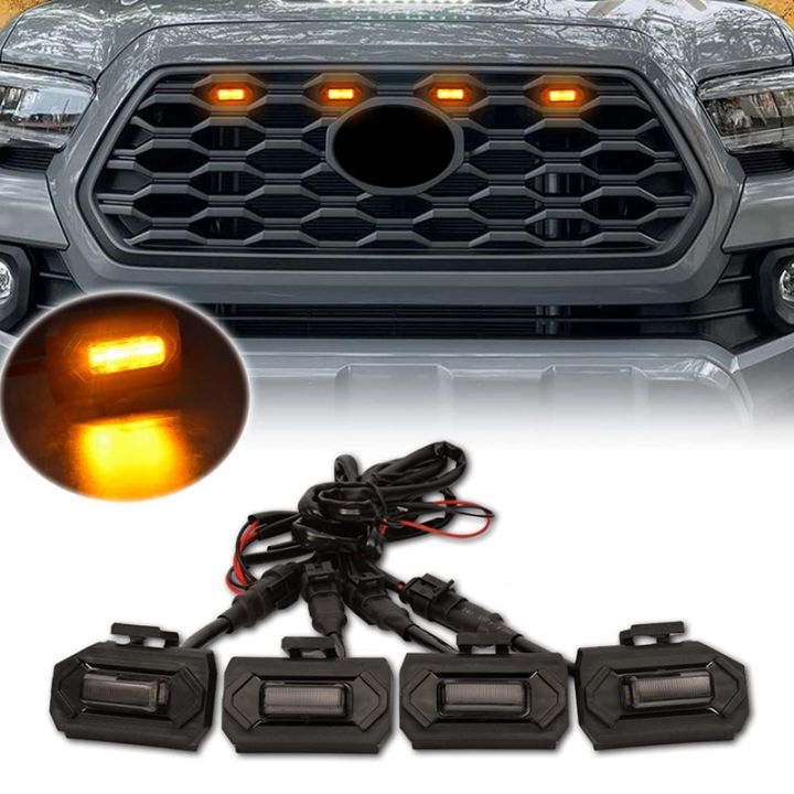 4PCS LED Front Grill Lights for Toyota Tacoma Raptor TRD Off Road Sport 2020 2021 External Grill Lamp Lazada PH