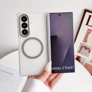 New Frosted Ultra Thin Magnetic Shockproof Phone Case for Samsung Galaxy Z Fold 8 7 6 5 Zfold8 Case For Magsafe Charging Cover
