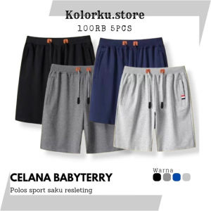 Promo 4pcs celana pendek babytery pria wanita santai